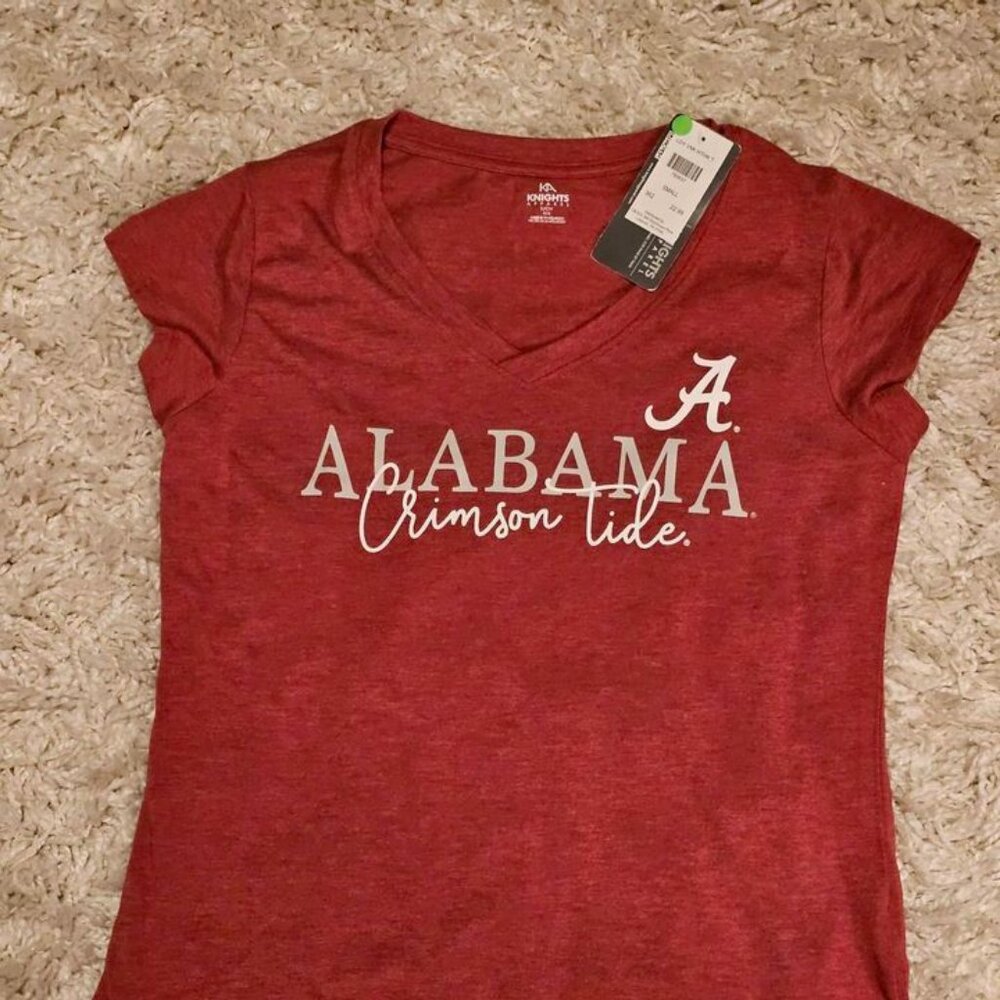 NWT Women's red Alabama Crimson Tide Short Sleeve T-shirt (Size : small)